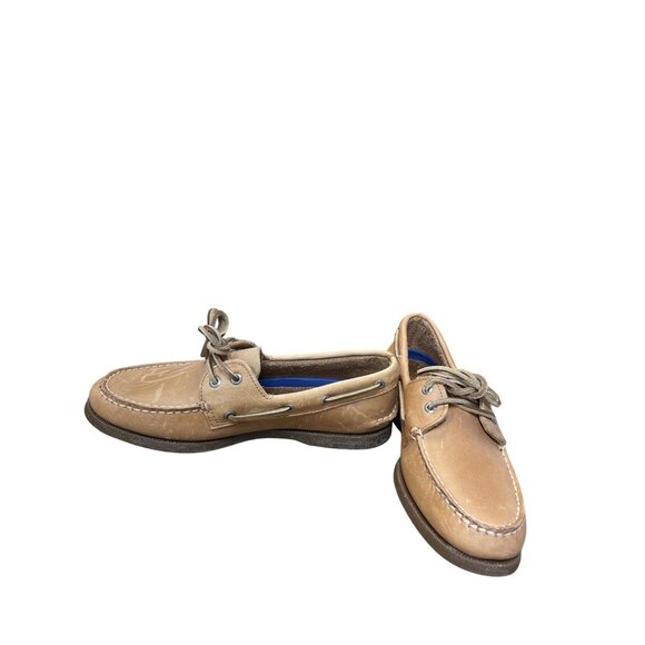 Sperry Mens Tan Leather Boat loafers Shoes Size 7.5M SKU 9252 - Picture 2 of 16
